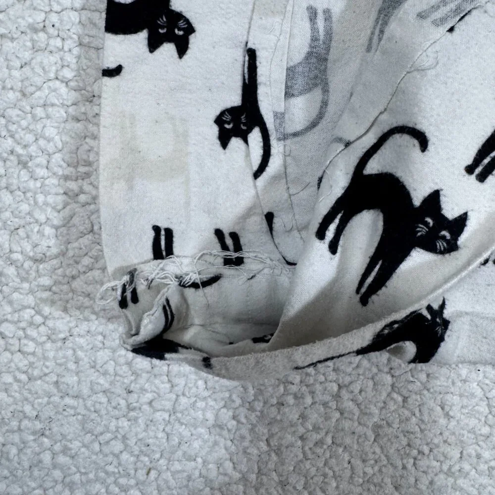 Black Cat Flannel Pillow Case Cats 28